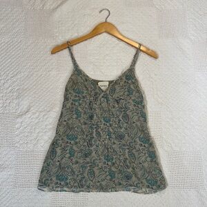 Abercrombie & Fitch 100% Silk Paisley Cami - Y2K